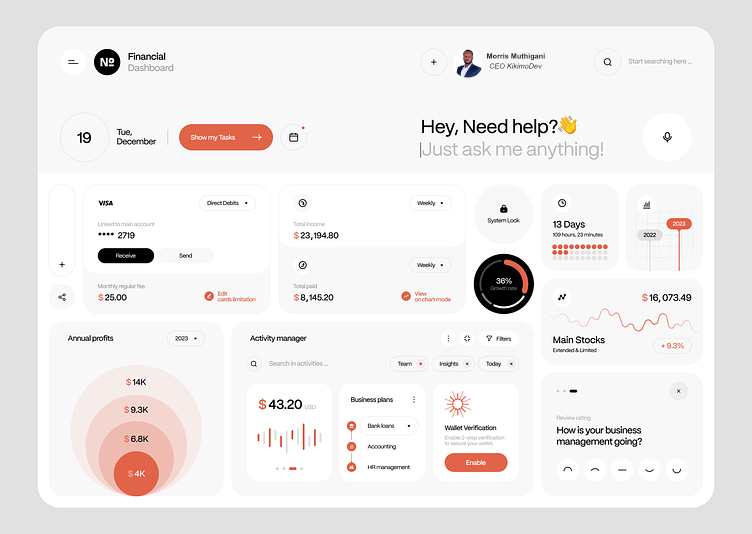 Dashboard preview showing modern web application interface